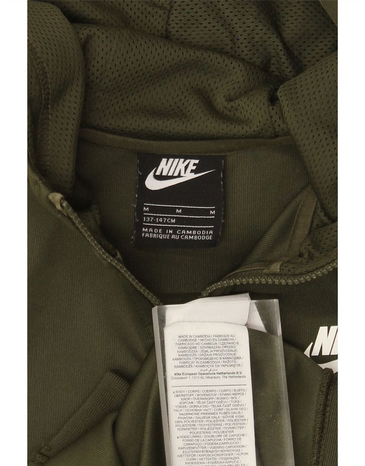 Nike Pull à capuche zippé pour garçon 10-11 ans Kaki moyen Polyester