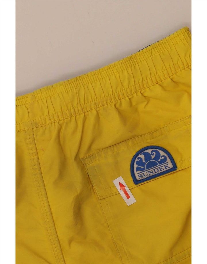 Sundek Short de bain garçon 13-14 ans jaune polyester