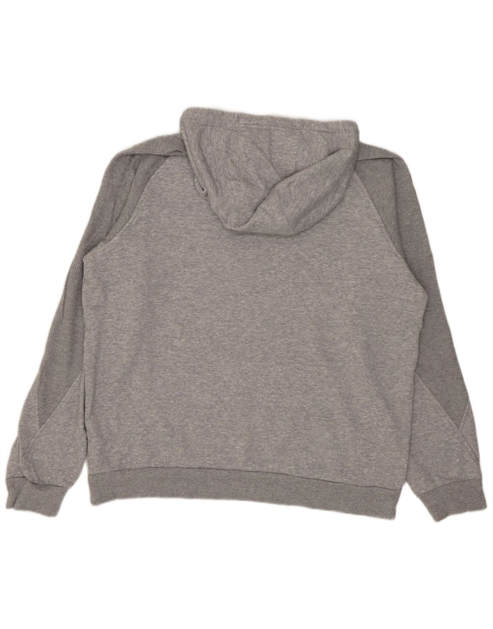 Adidas Pull à capuche en coton moucheté gris moyen pour homme