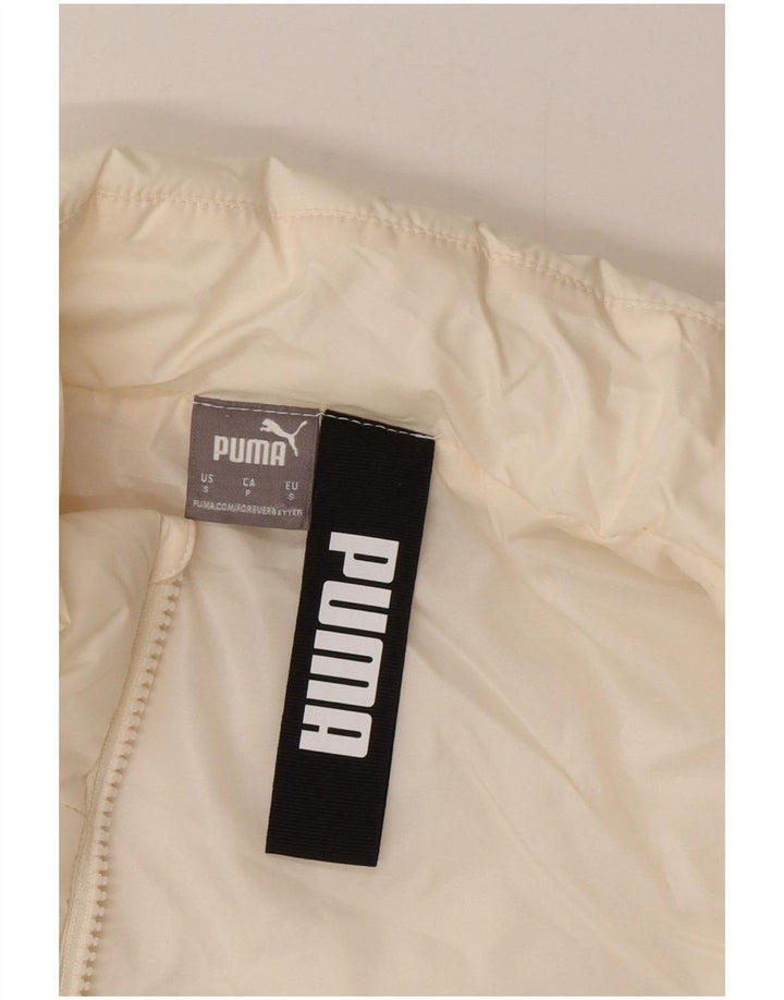 Puma Gilet rembourré pour femme UK 10 Small Blanc cassé Polyester