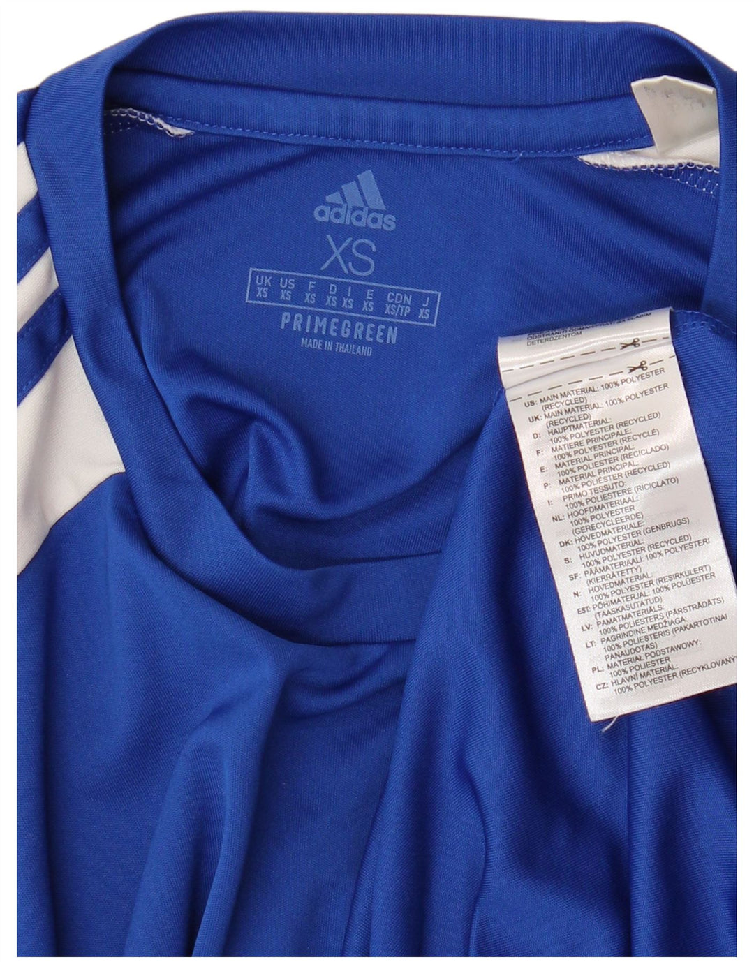 ADIDAS Hommes Aeroready T-Shirt Top XS Bleu Colorblock Polyester