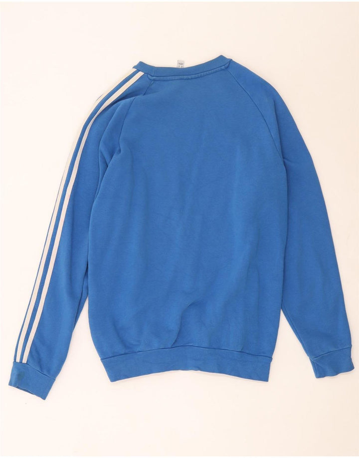 Adidas Sweat-Shirt Homme Bleu Moyen Coton