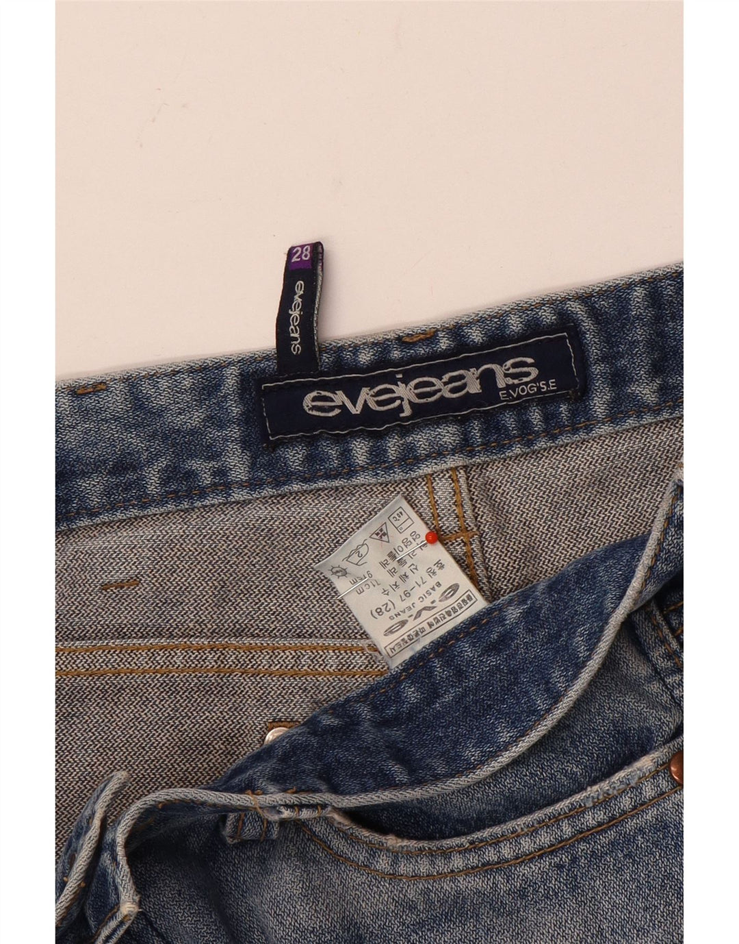 Jean droit femme vintage W28 L27 Bleu