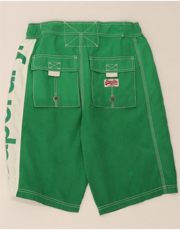 Superdry Short de Bain Graphique Homme Petit Vert Colorblock Polyester