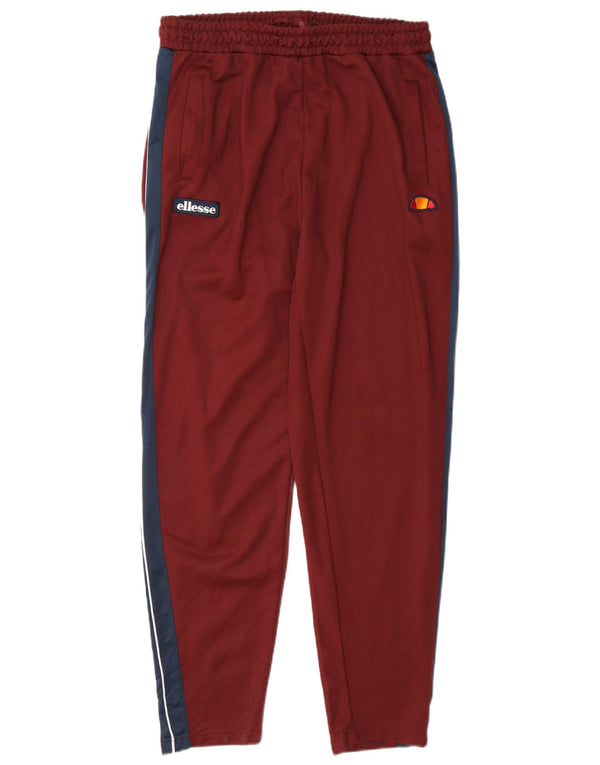 Ellesse Pantalon de survêtement pour homme Large en coton color block bordeaux