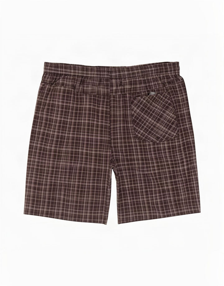 Adidas Short de bain homme XL noir à carreaux polyester