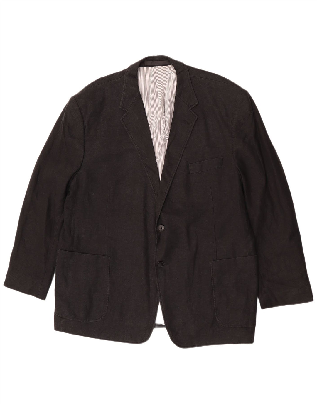 Marks & Spencer Veste blazer à 2 boutons pour homme UK 48 2XL Lin noir