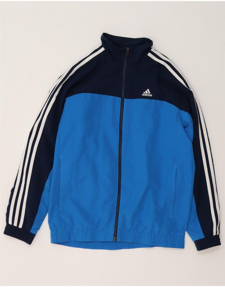 Adidas Climalite Survêtement Top Veste Garçon 13-14 Ans Bleu Colorblock
