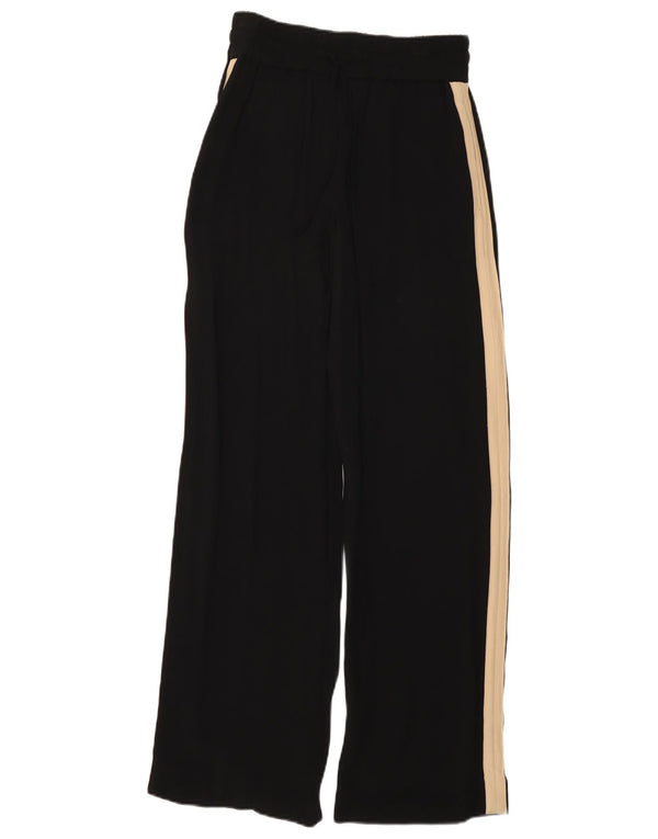 Reiss Pantalon large taille haute pour femme UK 6 XS W26 L30 Noir Colourblock