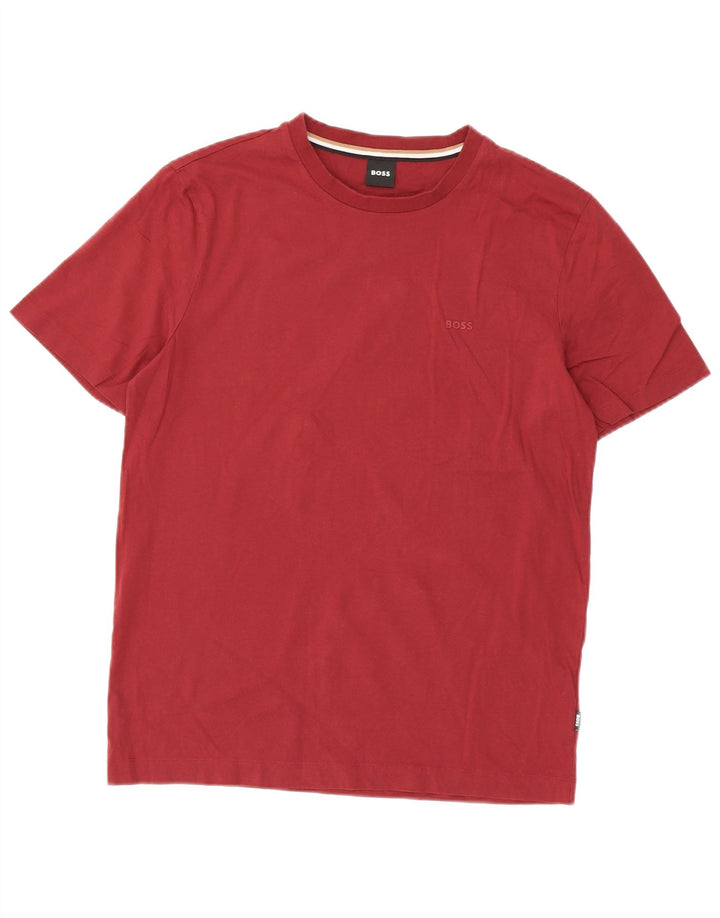 Hugo Boss T-shirt en coton bordeaux moyen pour homme
