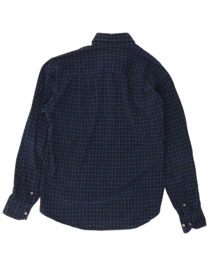 Sergio Tacchini Chemise Homme Grand Carreau Bleu Marine Coton