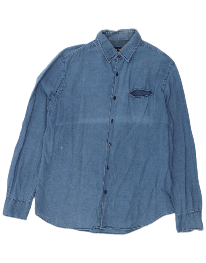 MASSIMO DUTTI Chemise En Jean Bleu Moyen Homme