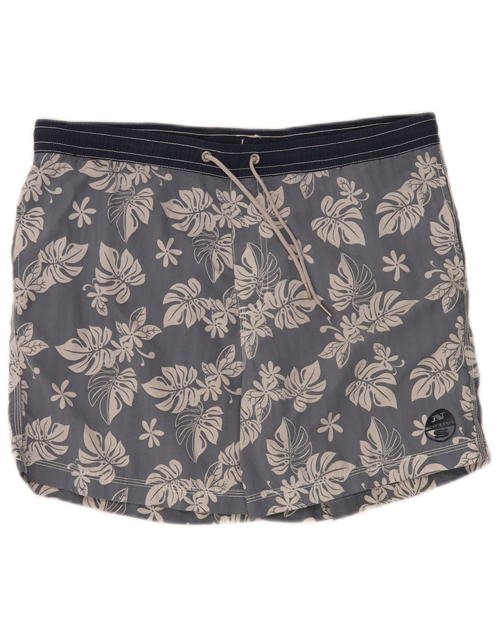 North Sails Short de Bain Homme Grand Nylon Floral Gris