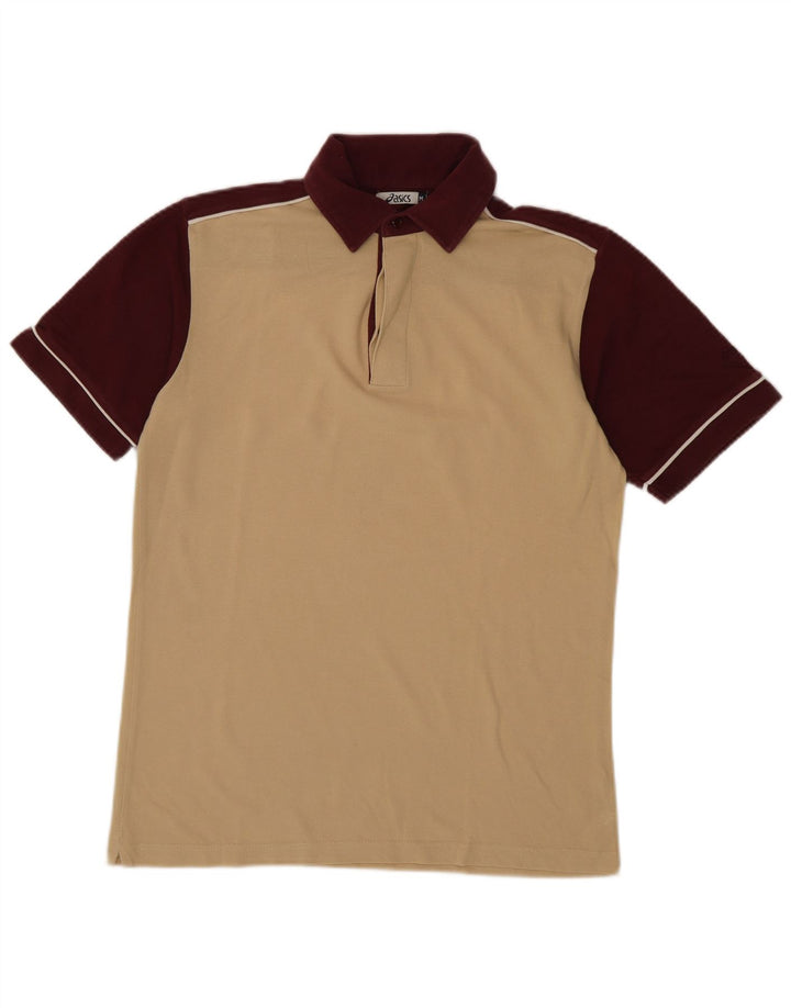 Asics Polo Homme Beige Moyen Colourblock Cotton