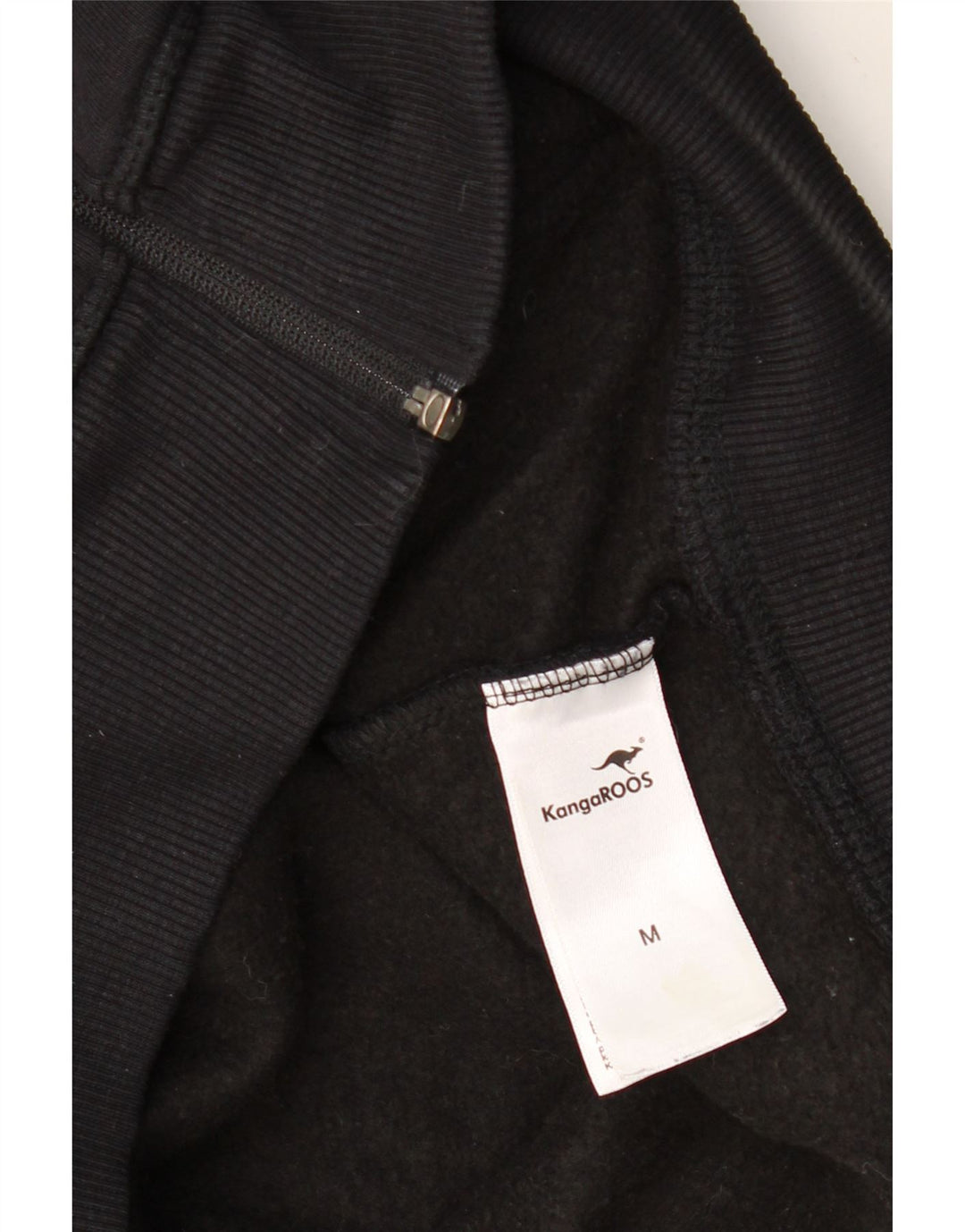 KANGAROOS Pull à capuche zippé graphique pour homme en coton noir moyen