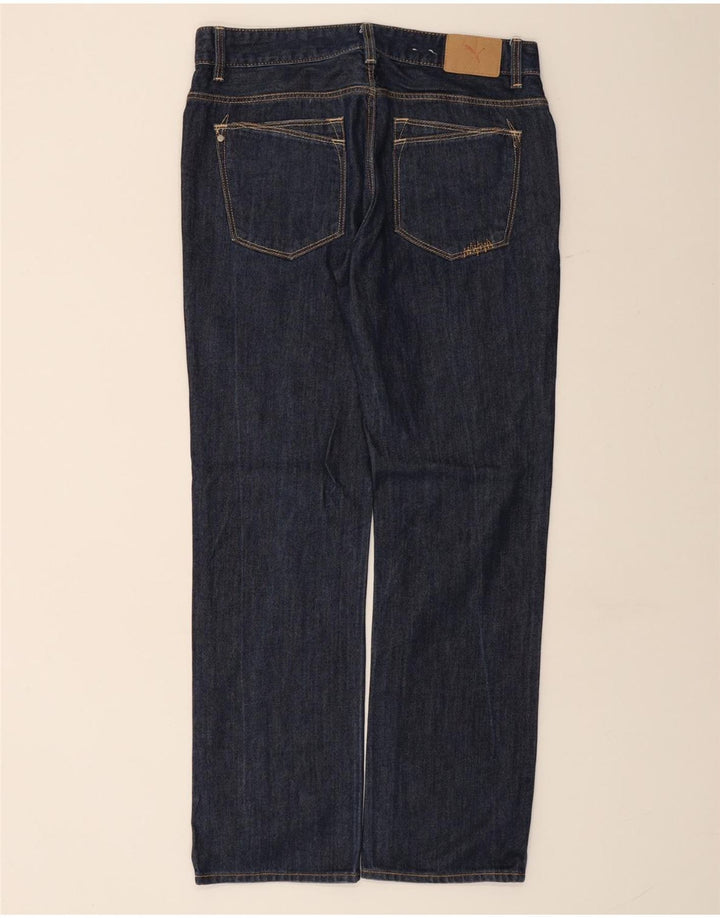 PUMA Jean droit homme W32 L32 bleu marine coton