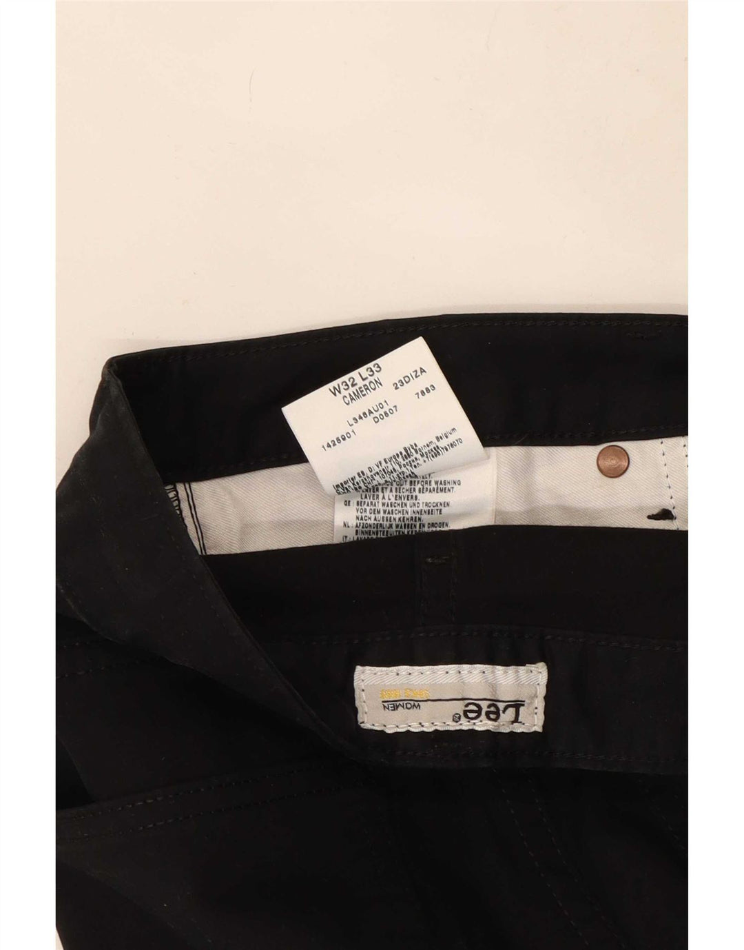 Lee Pantalon décontracté Cameron Bootcut pour femme W32 L33 en coton noir