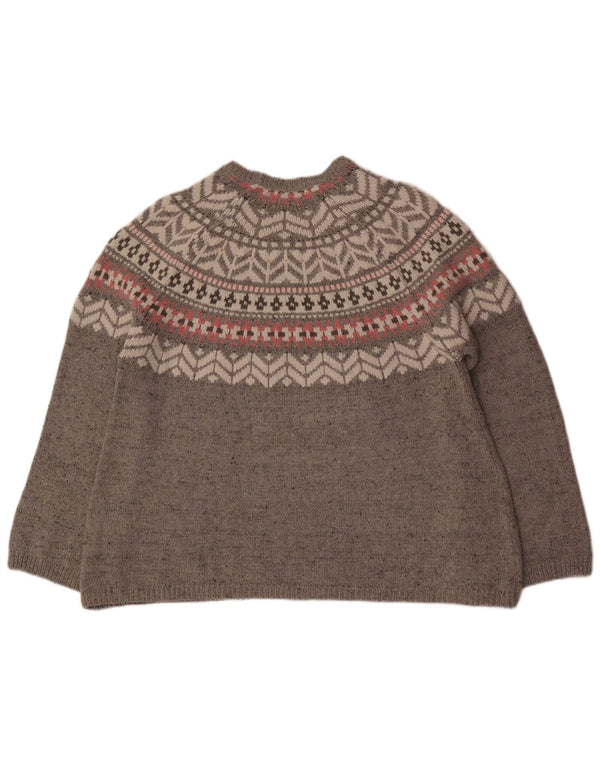 Marks & Spencer Pull à col rond flocon de neige pour femme UK 18 XL Gris