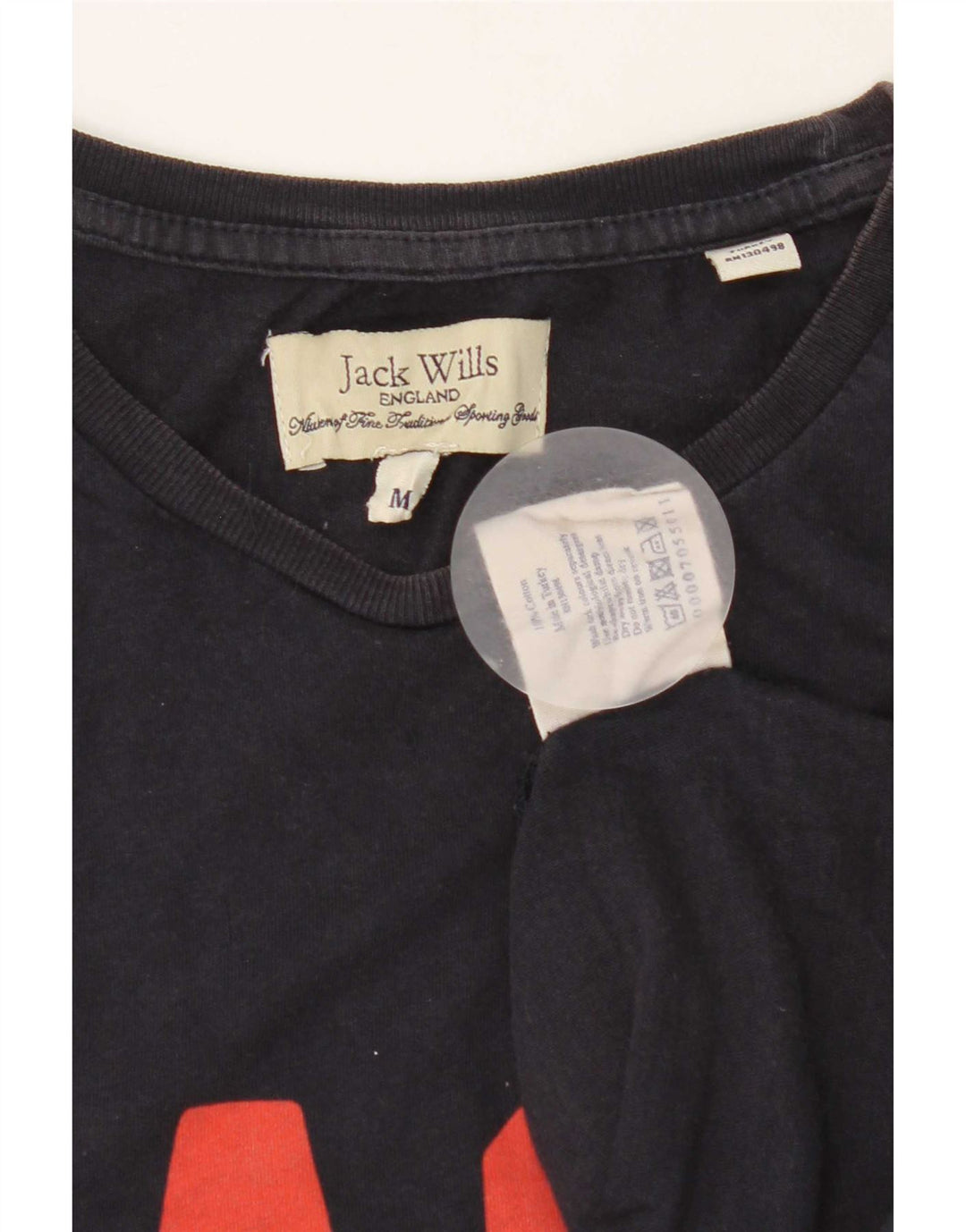Jack Wills T-Shirt Graphique Homme Bleu Marine Moyen Coton