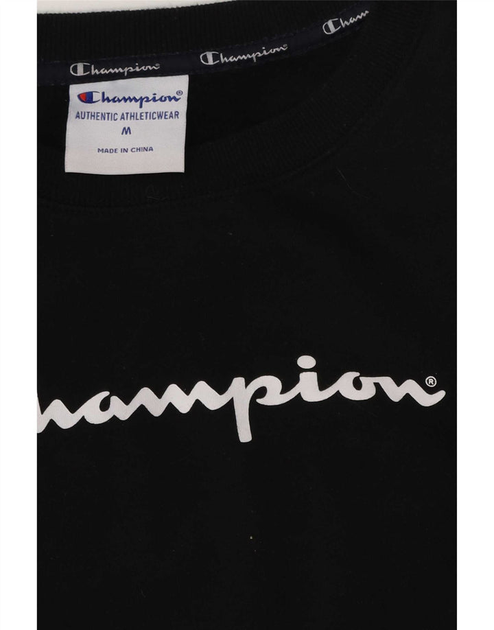 Champion Sweat-shirt graphique pour femme UK 14 en coton noir moyen