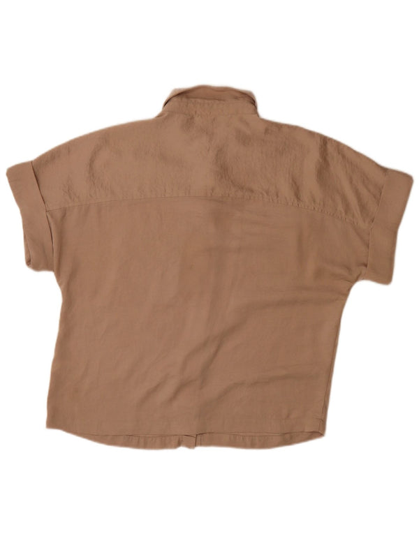 Marks & Spencer Chemisier à manches courtes pour femme UK 10 Small Marron