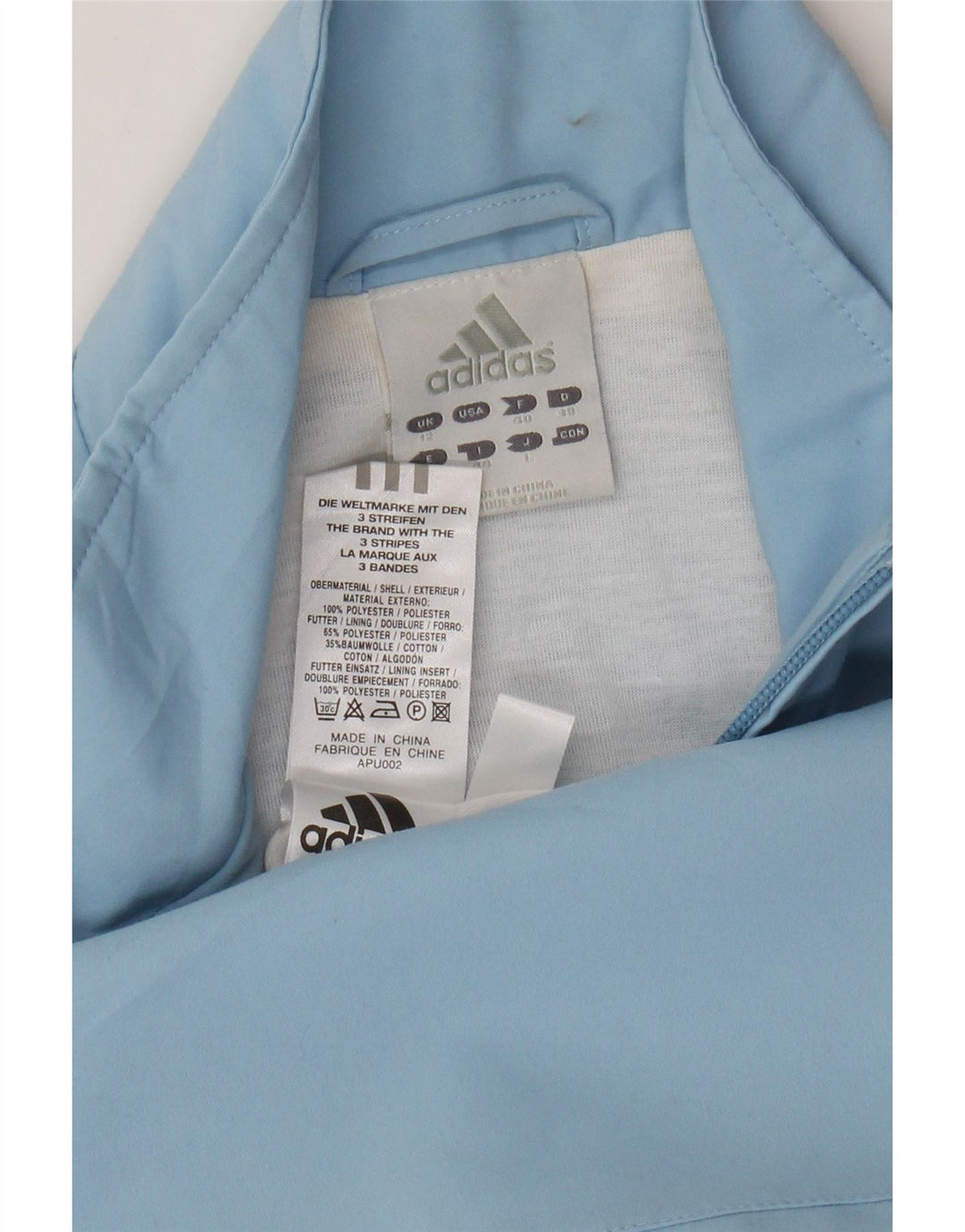 Adidas Veste de survêtement pour femme UK 12 Bleu moyen Polyester