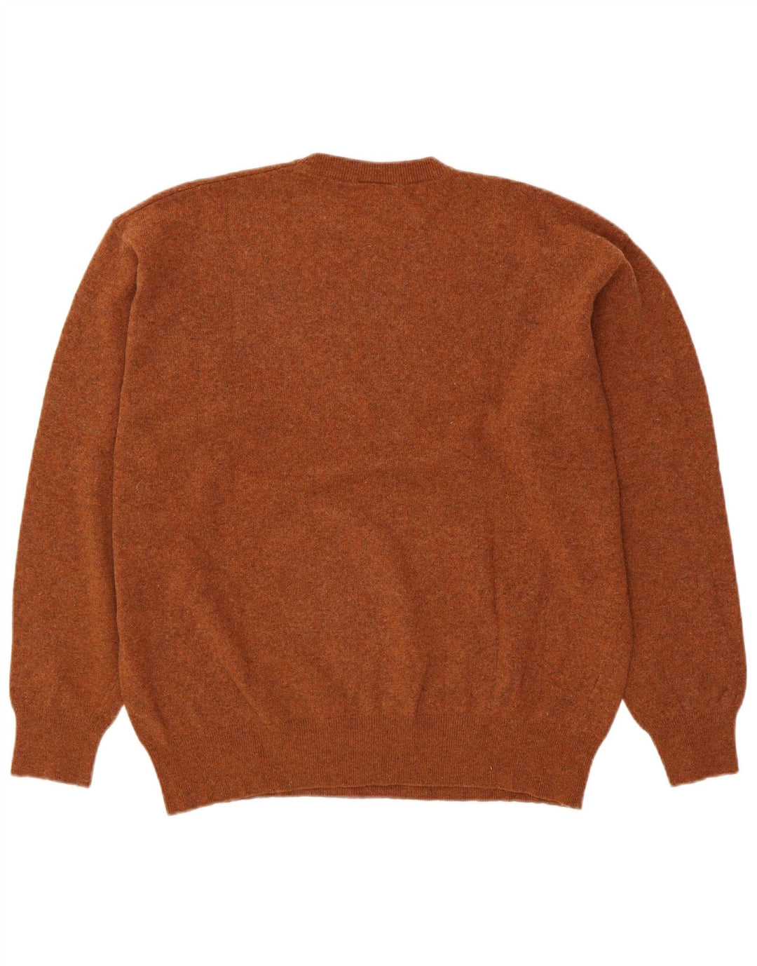 LACOSTE Homme Crew Neck Jumper Pull Taille 6 XL Laine Marron
