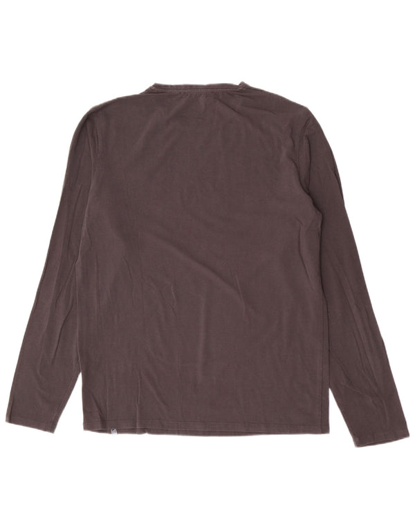 Guess By Marciano Haut graphique coupe ajustée à manches longues pour homme en coton gris Taille L