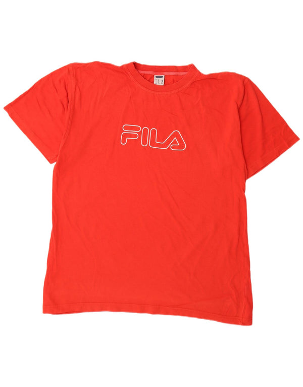 Fila Homme Graphic T-Shirt Top XL Rouge Coton