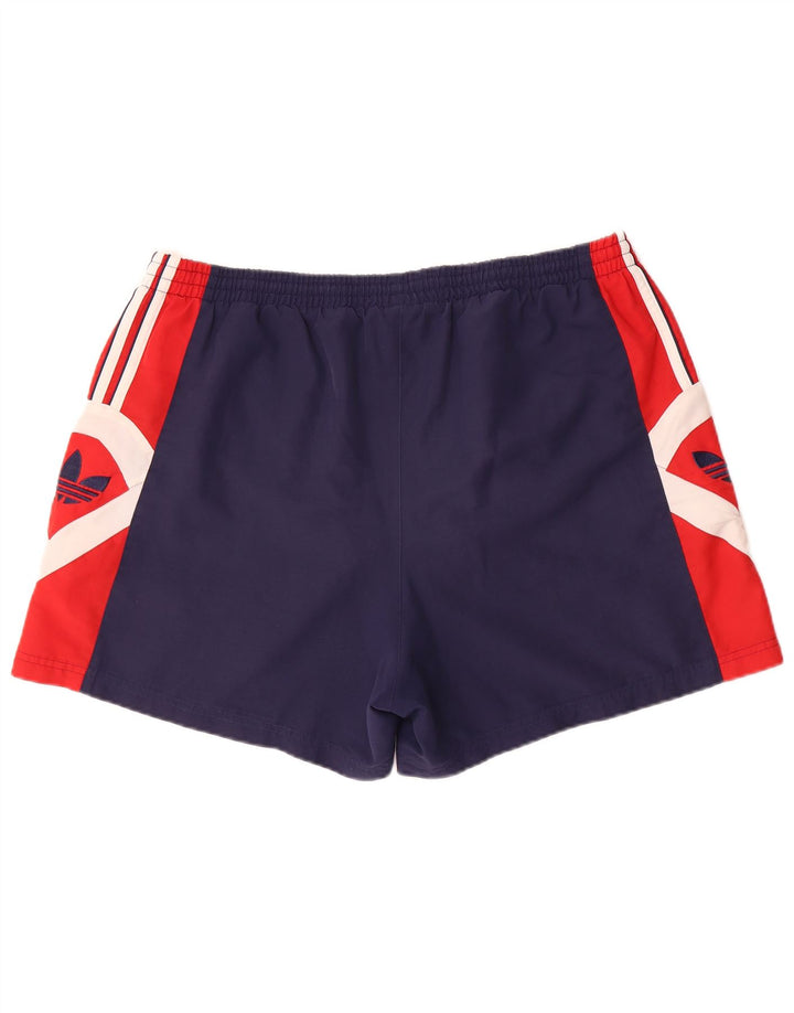 ADIDAS Short de sport graphique pour hommes XL Bleu marine Colorblock Polyester