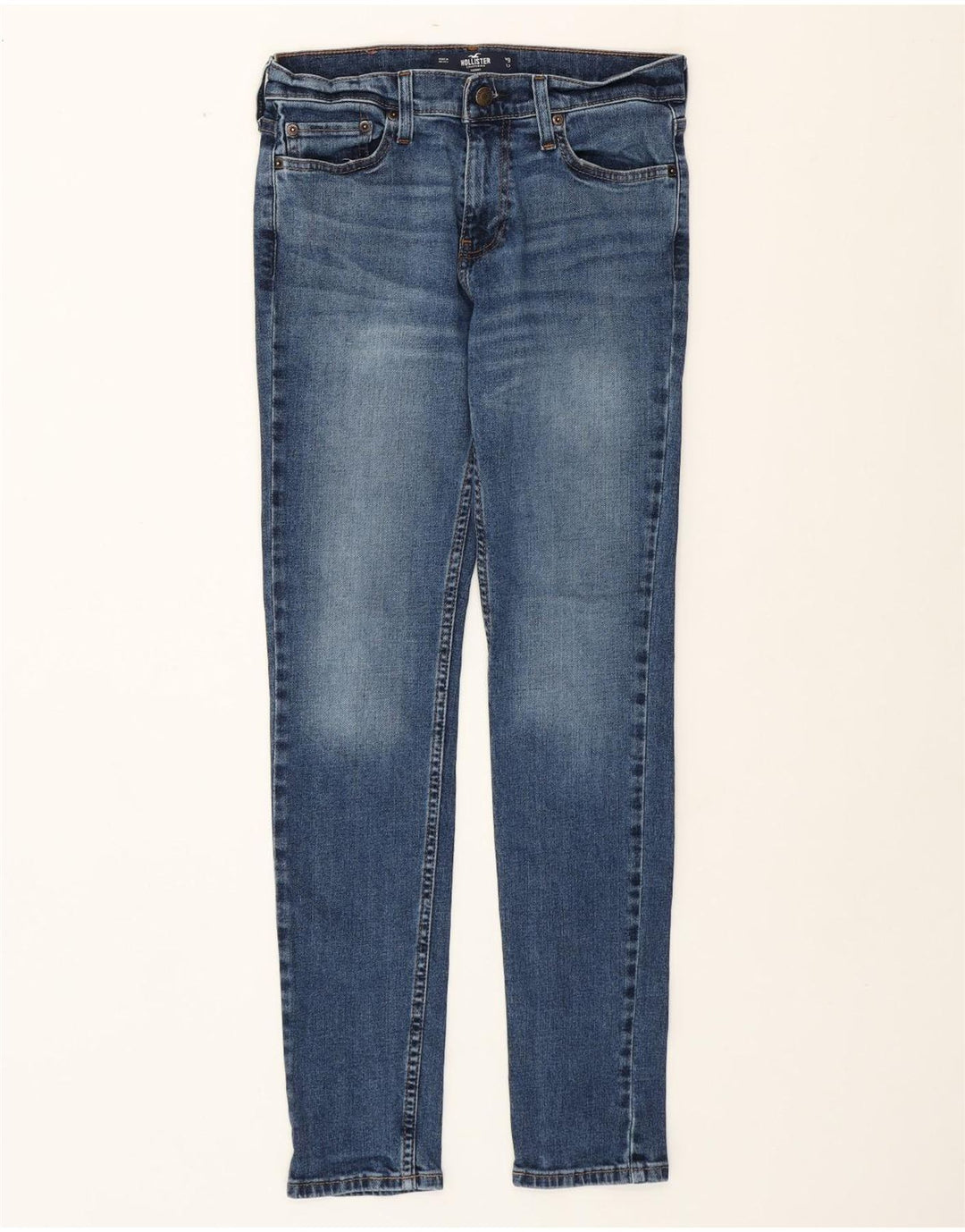 HOLLISTER Jean Skinny Homme W29 L32 Bleu Coton