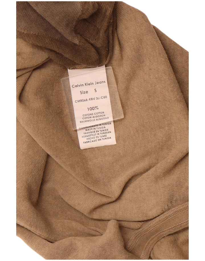 CALVIN KLEIN JEANS Pull col V pour homme Petit Marron Argyle/Diamant