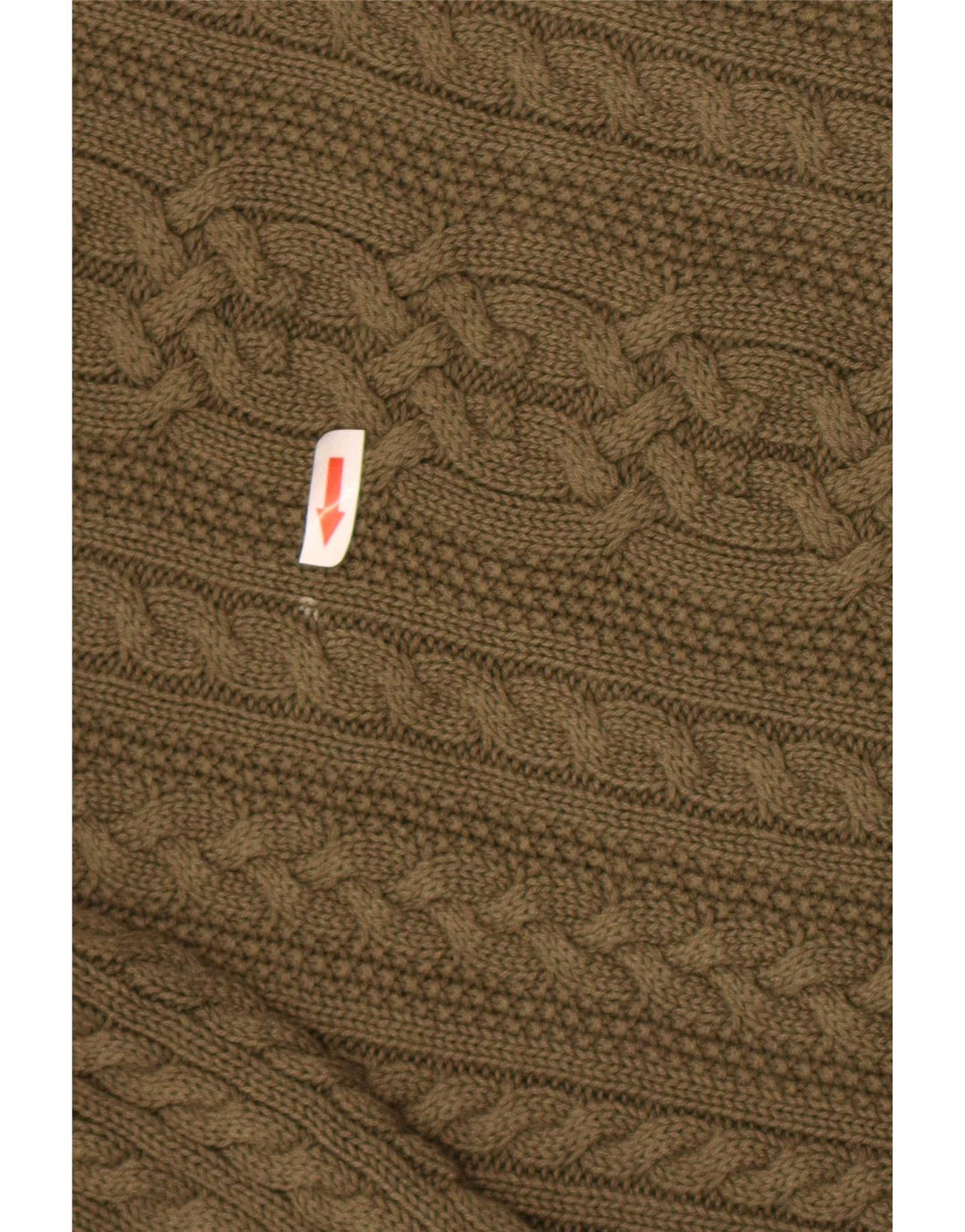 vintage Mens Roll Neck Jumper Pull Moyen Vert Coton