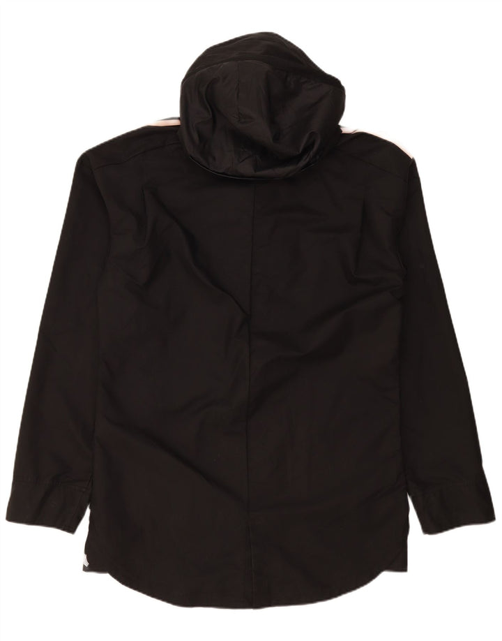 Adidas Veste de pluie à capuche pour homme UK 38 Medium Noir Polyester