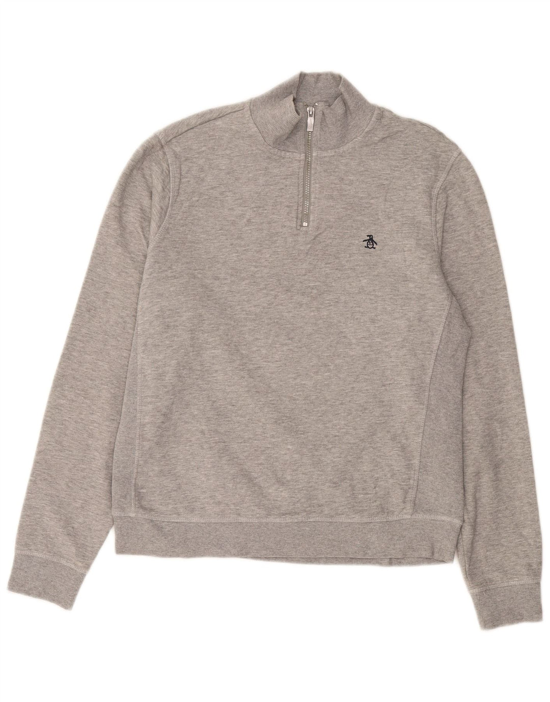 PENGUIN Sweat-Shirt Col Zippé Homme Gris Moyen Coton