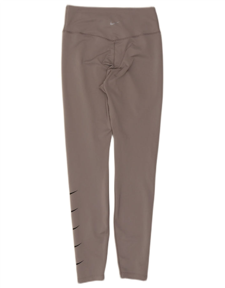 Nike Legging graphique Dri Fit pour femme UK 12 Gris moyen Polyester