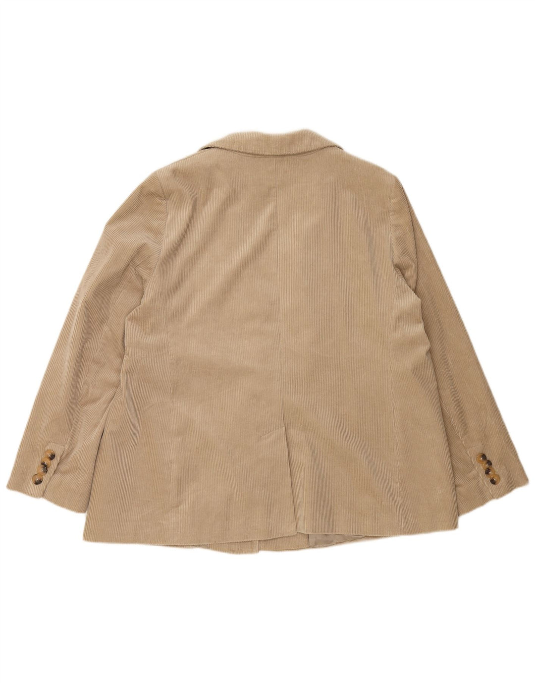 JAEGER Veste blazer en velours côtelé pour femme 1 bouton UK 20 2XL Coton beige