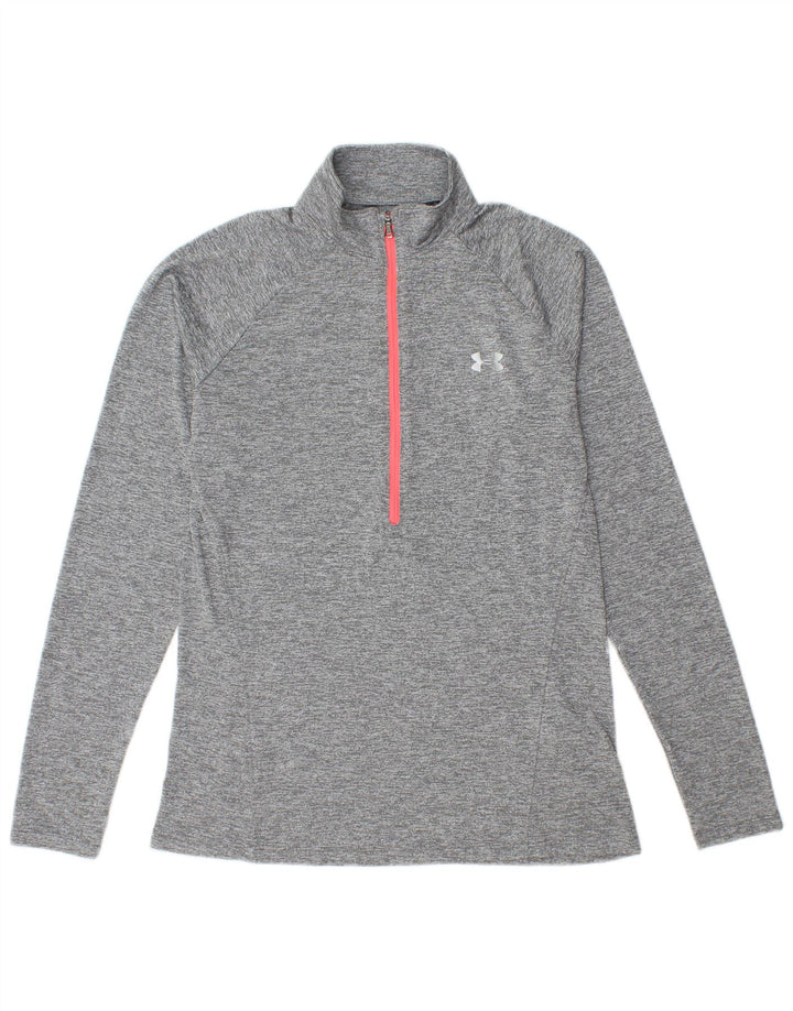 Under Armour Haut de survêtement Heat Gear pour femme UK 14 Large Gris