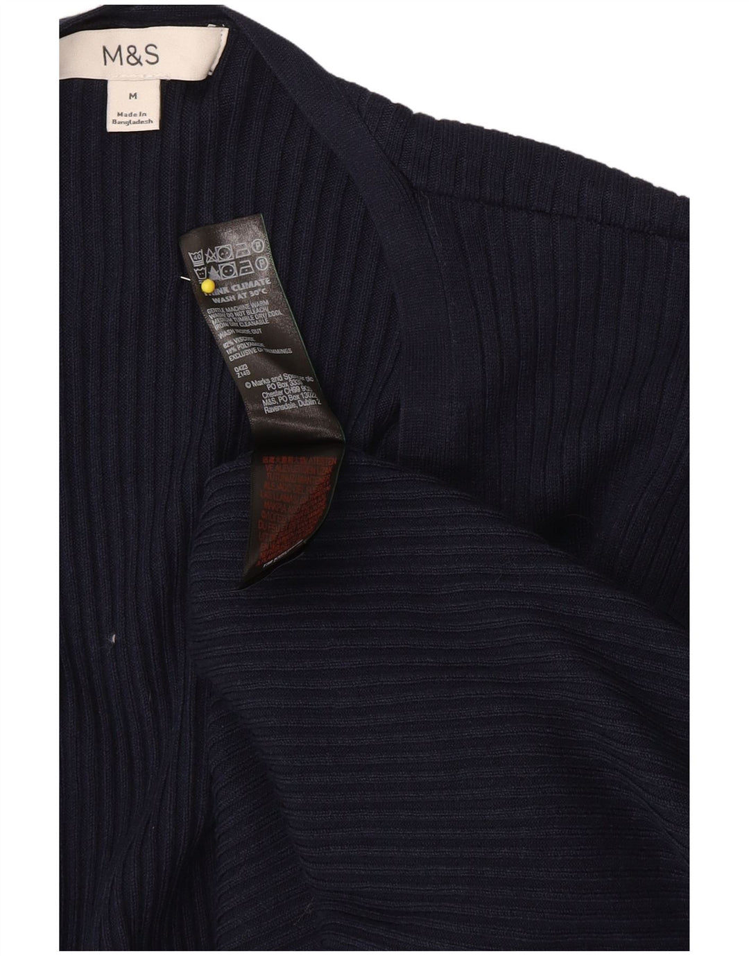Marks & Spencer Cardigan long pour femme UK 14 Bleu marine moyen Cla