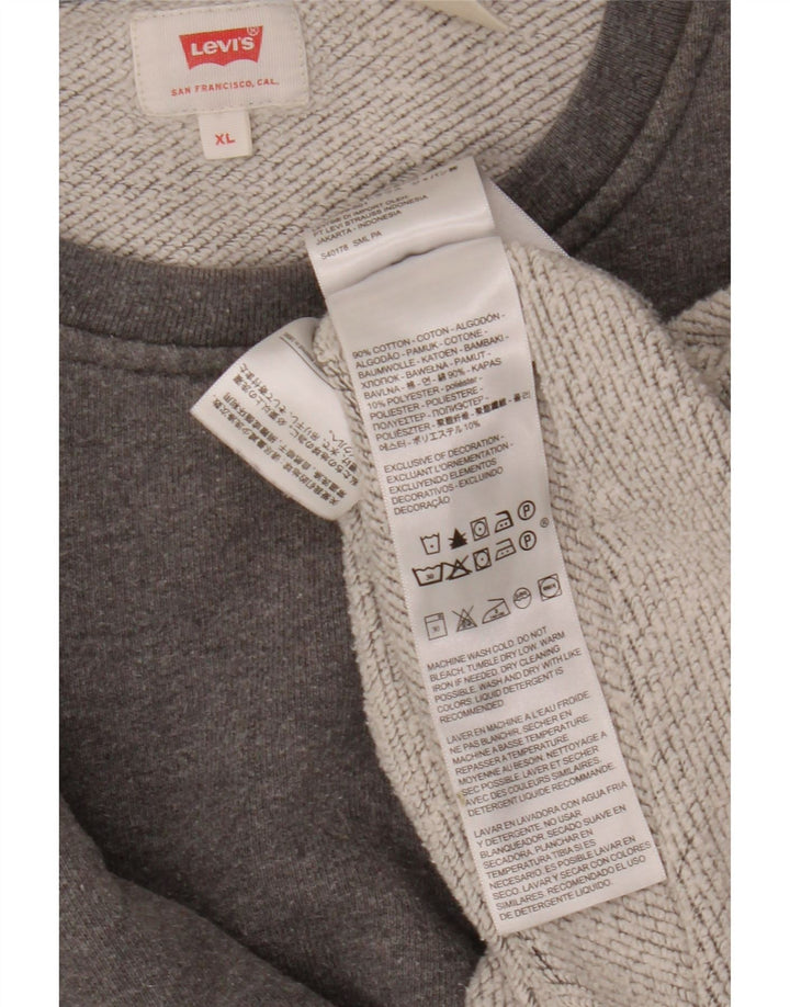 Levi's Graphic Sweatshirt Jumper XL Homme Gris Coton