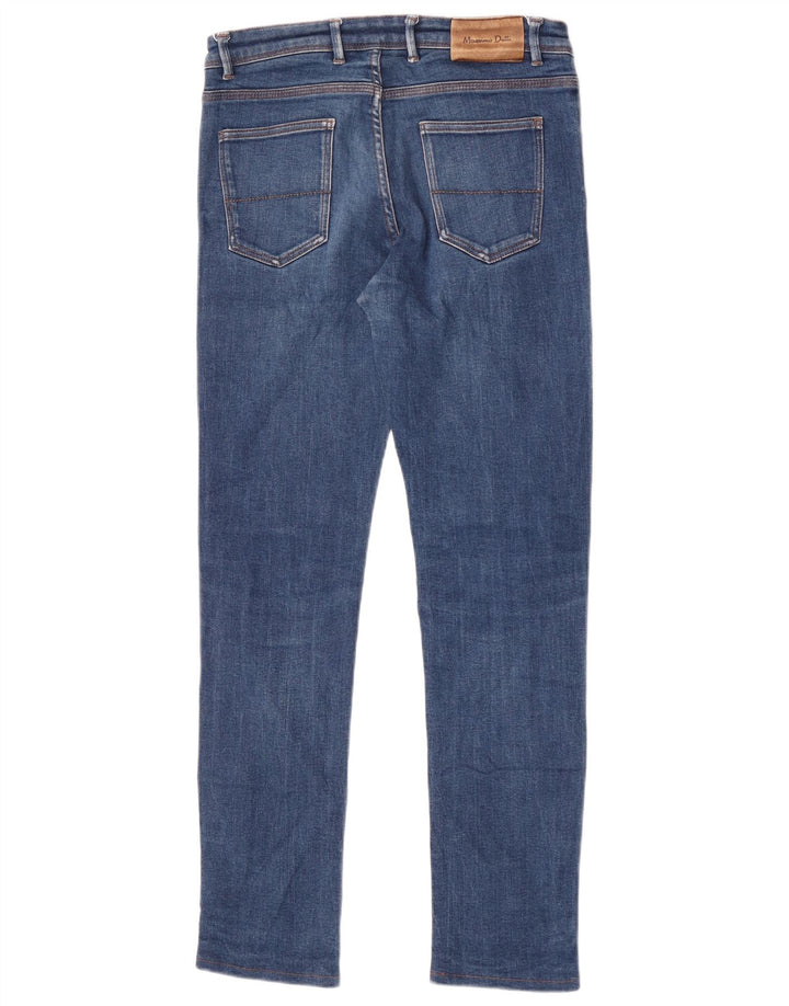 Massimo Dutti Jean slim pour homme EU 40 Medium W31 L30 Bleu Coton