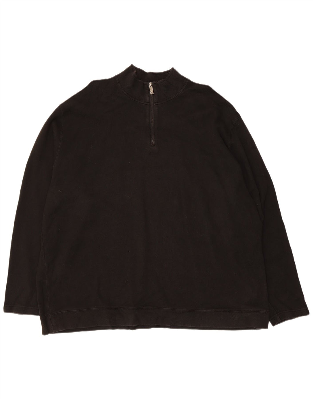 EDDIE BAUER Sweat-shirt col zippé pour homme XL en coton noir