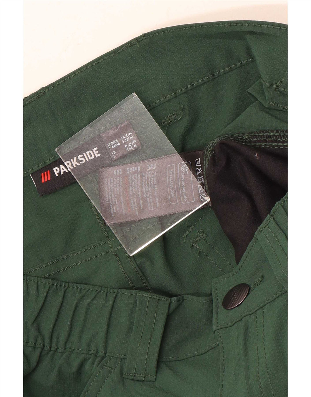 Parkside Short Cargo Homme Petit W29 Vert Élasthanne