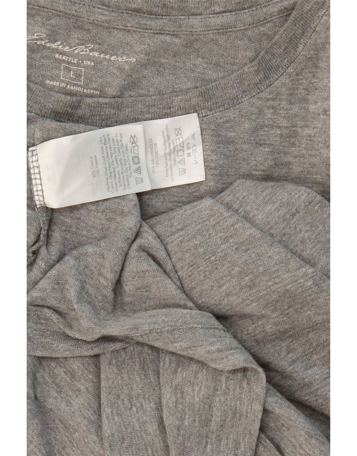 EDDIE BAUER Mens T-Shirt Top Large Grey Cotton Vintage Eddie Bauer and Second-Hand Eddie Bauer from Messina Hembry 