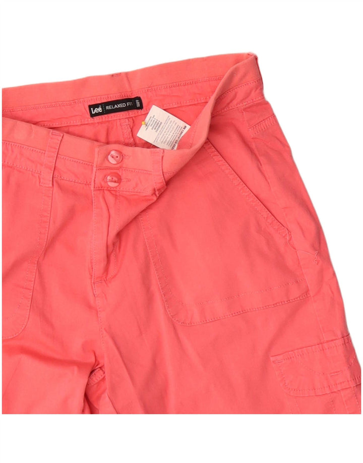 Lee Short cargo coupe décontractée pour femme US 6 Medium W30 Rouge Coton