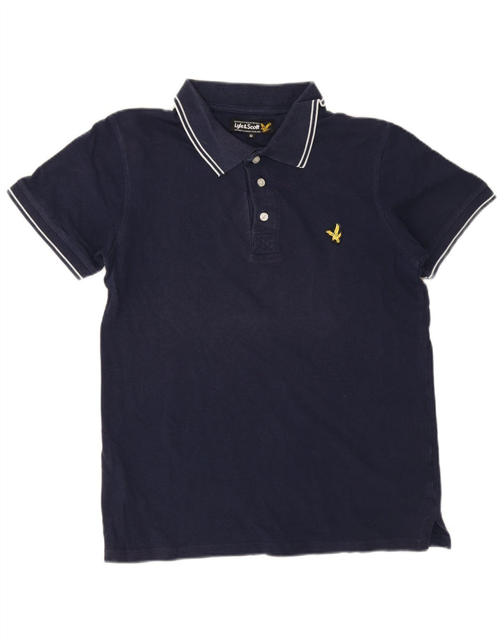 Lyle & Scott Polo Homme Petit Bleu Marine Coton