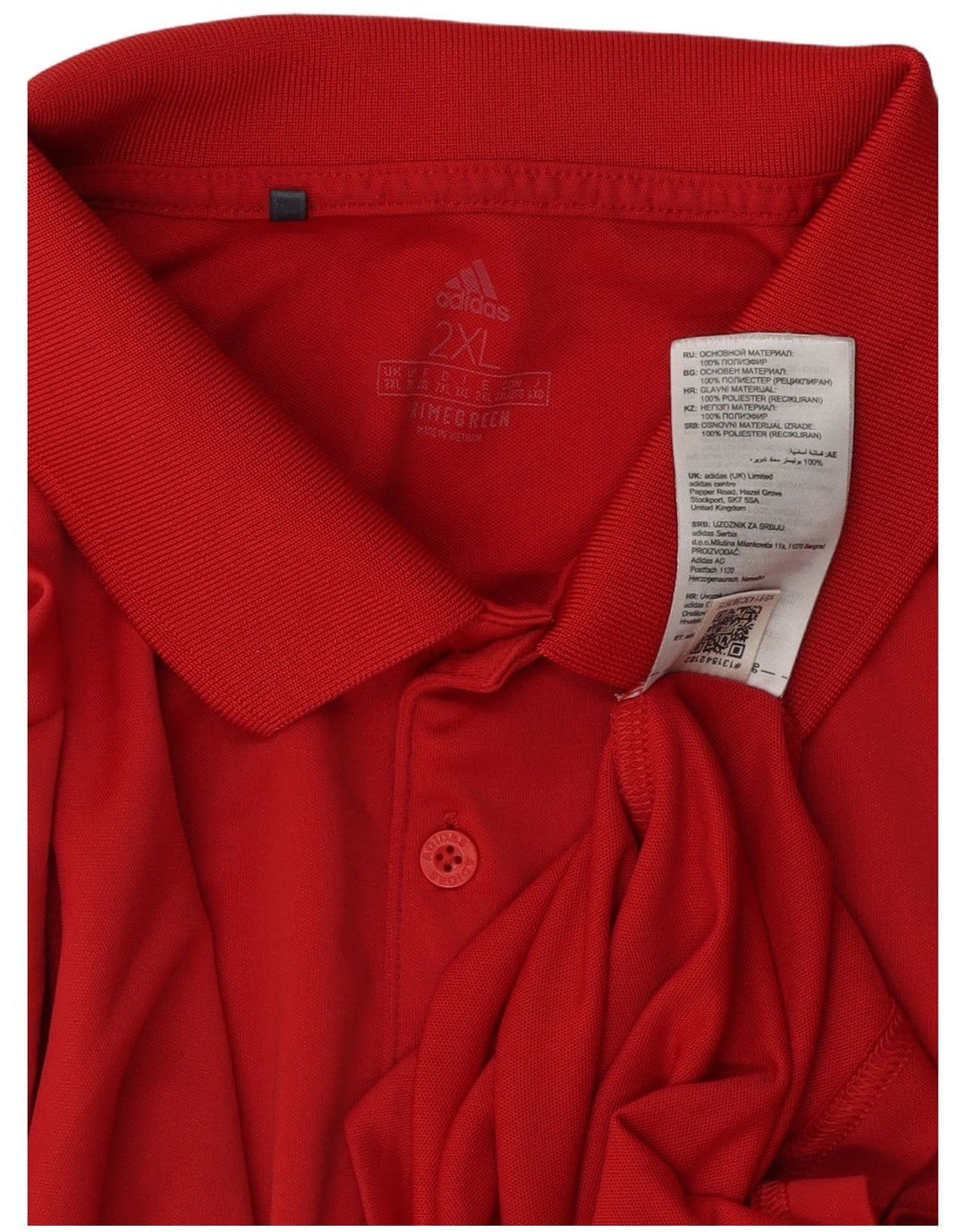 ADIDAS Polo Homme 2XL Rouge Polyester