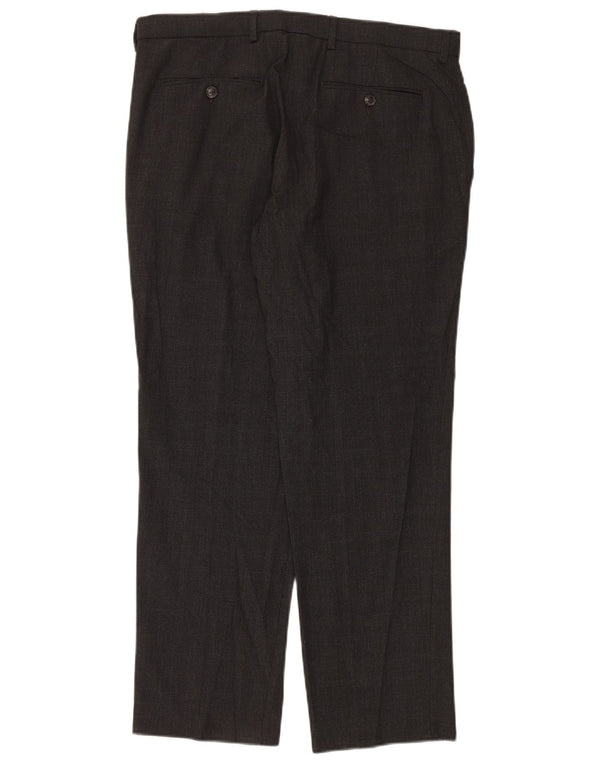 Marks & Spencer Pantalon Chino Coupe Regular Homme W34 L29 Gris Polyester