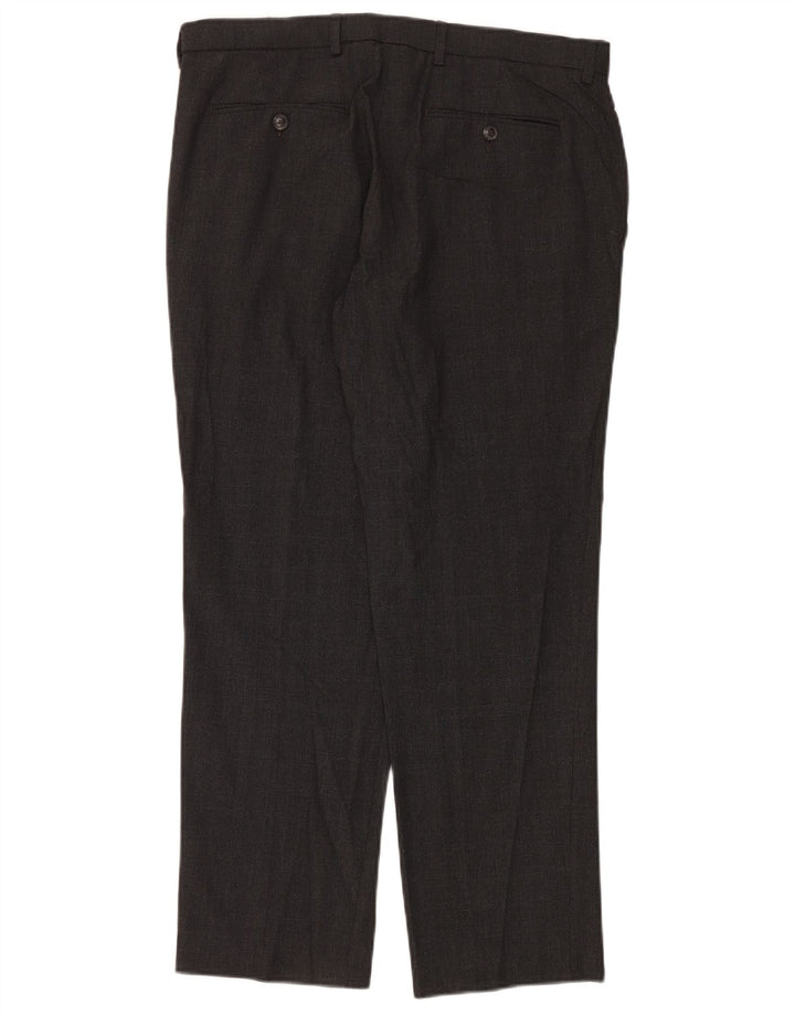Marks & Spencer Pantalon Chino Coupe Regular Homme W34 L29 Gris Polyester