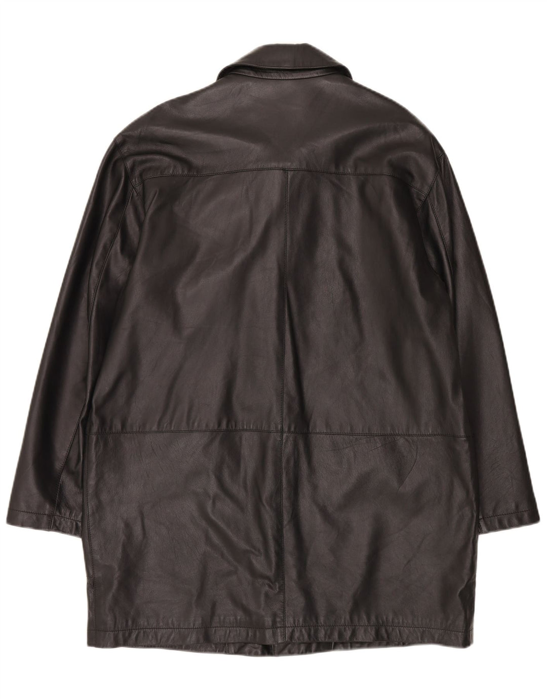 manteau en cuir homme vintage IT 50 Grand Noir